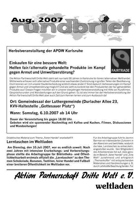 Gemeindesaal der Luthergemeinde (Durlacher Allee 23, KVV ...