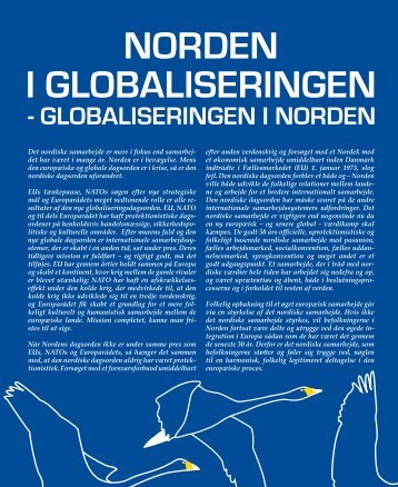- GLOBALISERINGEN I NORDEN - Foreningen Norden