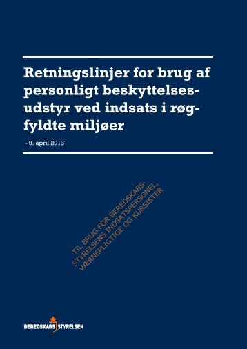 Retningslinjer for brug af personligt beskyttelsesudstyr ved indsats i ...