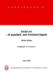 ARBEJDSPAPIR Social arv - et populært, men tvivlsomt begreb ... - SFI