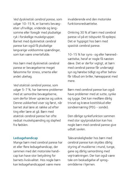 At få et barn med cerebral parese - Spastikerforeningen