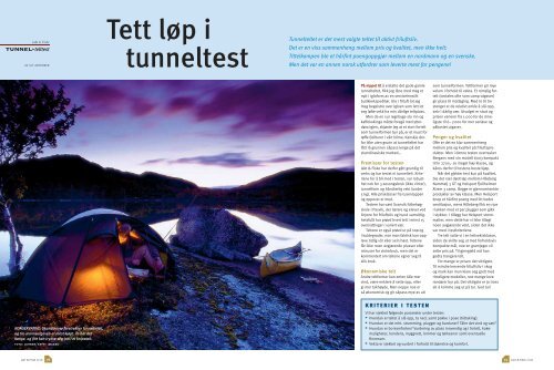 Tett løp i tunneltest - Helsport