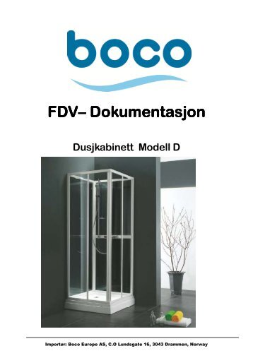 FDV– Dokumentasjon Dokumentasjon ... - Boco Europe AS