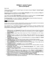 Nissan 5* Udvidet Tryghed Vilkår & Betingelser