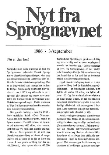 Nr. 3 - Dansk Sprognævn