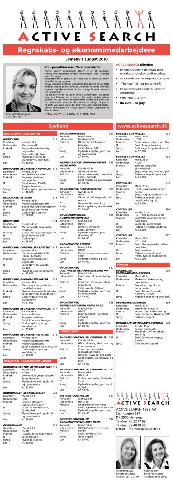 regnskabs- og økonomimedarbejdere - Active Search 1998 A/S