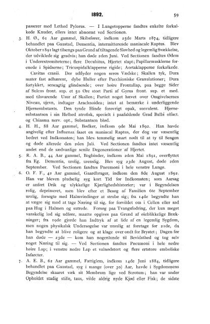 Oversigt over Sindssygeasylernes Virksomhed i Aaret 1892 - SSB