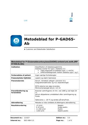 metodeblad GAD65AB vs5 - Steno Diabetes Center