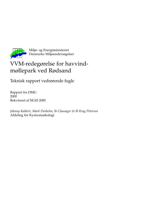 Havmøllepark ved Rødsand VVM-redegørelse Baggrundsraport nr ...