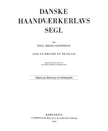 Poul Bredo Grandjean: Danske Haandværkerlavs Segl