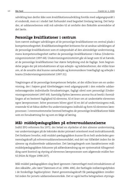 Kompetence og curriculum - Institut for Uddannelse og Pædagogik ...