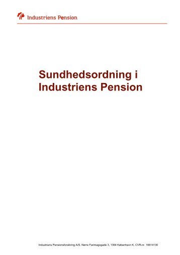 Se vilkår for sundhedsordningen - Industriens Pension