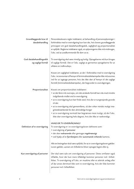 Læs pjece om tv-overvågning. - Datatilsynet