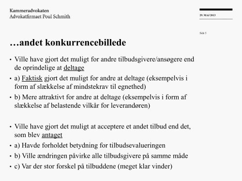 Ændringer i kontrakter - Kammeradvokaten