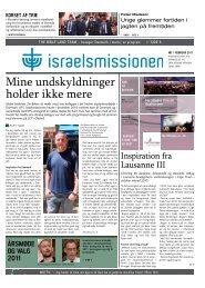 Mine undskyldninger holder ikke mere - Israelsmissionen