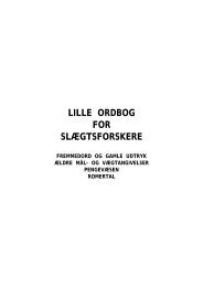 LILLE ORDBOG FOR SLÆGTSFORSKERE