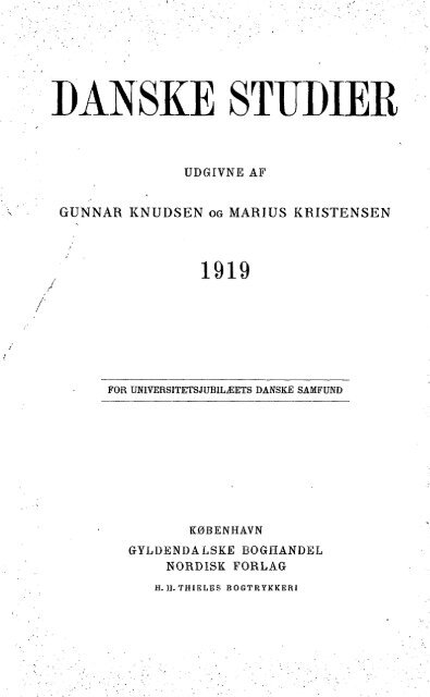Danske Studier 1919