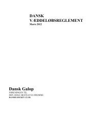 Dansk Væddeløbsreglement - Dansk Galop