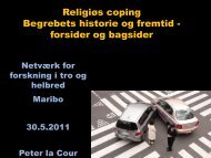 Religiøs coping Begrebets historie og fremtid - Research in Faith ...