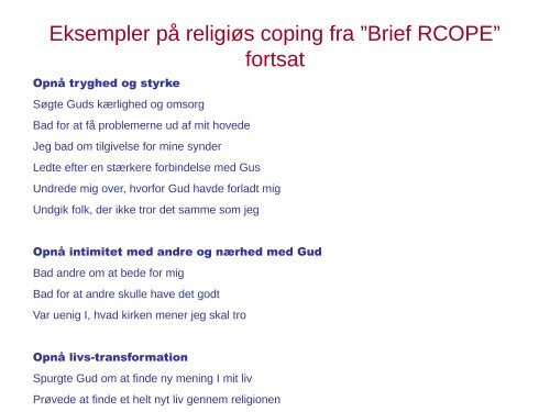 Religiøs coping Begrebets historie og fremtid - Research in Faith ...