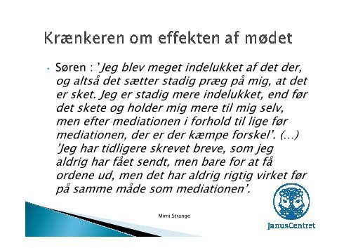 Powerpoint fra temadagen d. 19. september 2012 med Mimi Strange