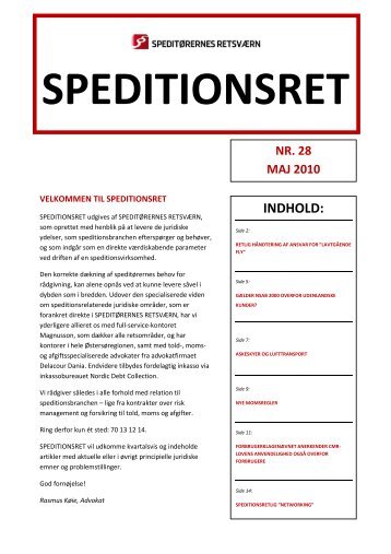 Speditionsret nr. 28 - Danske Speditører