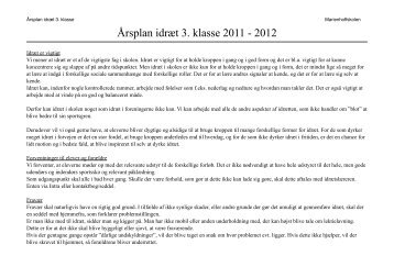 Årsplan idræt 3-2.klasse 2011-2012 (1) - Marienhoffskolen