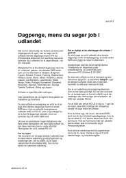 Dagpenge, mens du søger job i udlandet (PDF) - ASE