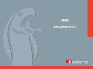 BRUGERMANUAL - Cobra Electronic Systems