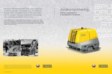 Jordkomprimering. - Wacker Neuson