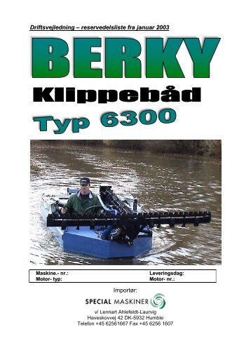 BERKY – Klippebåd Type 6300 - Special Maskiner
