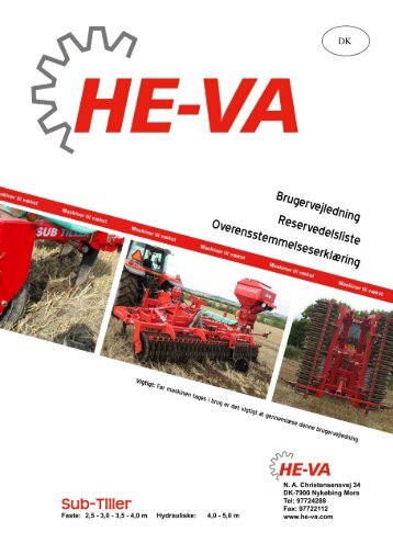 Download Brugsvejledning / Reservedelskatalog - HE-VA