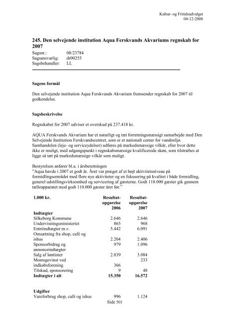Se referatet her - Dagsordener og beslutninger 2013 - Silkeborg ...