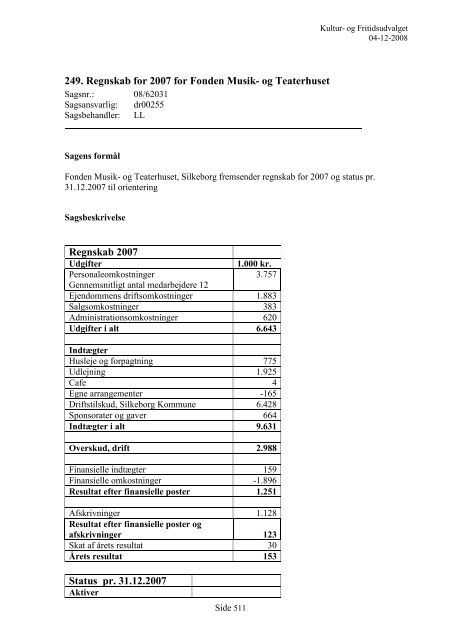 Se referatet her - Dagsordener og beslutninger 2013 - Silkeborg ...