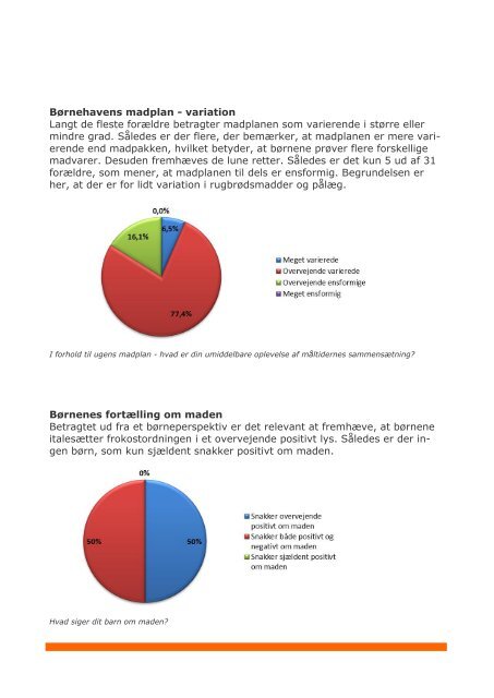 Evaluering af frokostordningen - Grankoglen