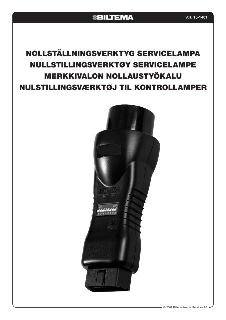 NOLLSTÄLLNINGSVERKTYG SERVICELAMPA ... - Biltema