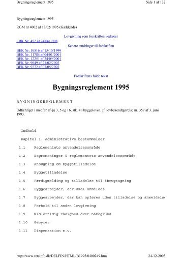 Bygningsreglement 1995