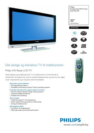 32HF5445/10 Philips Professionelt LCD-TV med Pixel Plus HD