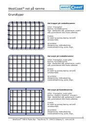 Net på ramme brochure - Westcoast Tråd & Plader ApS