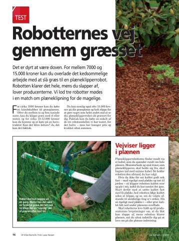 Robotternes vej gennem græsset Robotternes vej ... - Vanning AS