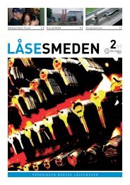 Last ned Låsesmeden nr. 2 2007 - Foreningen Norske Låsesmeder