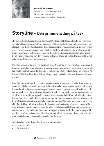 Storyline - Den grimme ælling på tysk - Danmarks Pædagogiske ...