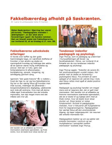 Fakkelbærerdag afholdt på Søskrænten.