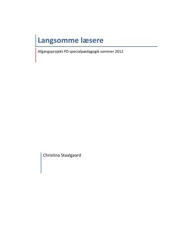 Langsomme læsere - Folkeskolen