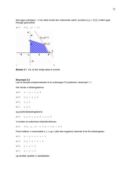 Lineær programmering - Matematik og naturfag i verdensklasse