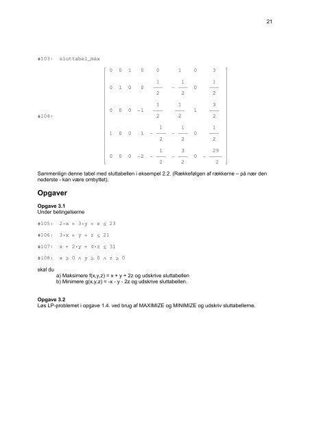 Lineær programmering - Matematik og naturfag i verdensklasse