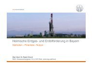 Heimische Erdgas- und Erdölförderung in Bayern