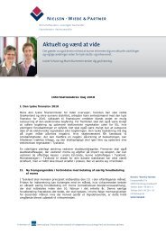 Informationer for danske clienter maj 2010 - Nielsen · Wiebe & Partner