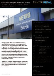 Business Planning for Metro Cash & Carry - Kantar Retail iQ