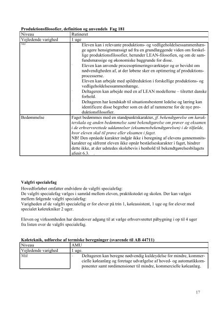 Uddannelsesordning for køleteknikuddannelsen